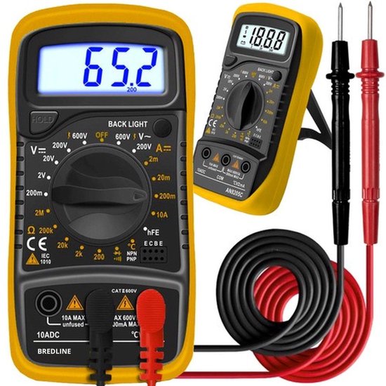 Foto: Bredline digitale multimeter ac dc multi meter volt meter spanningsmeter multimeter digitaal multimeters