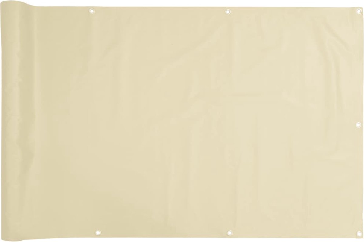 VidaXL Balkonscherm 700x75 cm PVC crèmekleurig