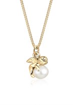 Elli - Halsketting - Dames Engel met zoetwater gekweekte parel in 925 Sterling Zilver - Dames