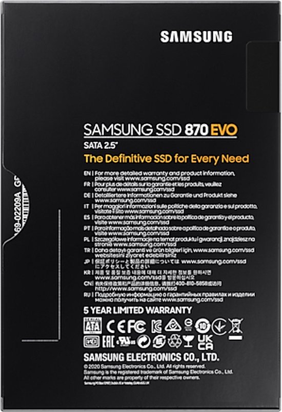 Samsung 870 EVO - Interne SSD - 2.5 inch - 500 GB