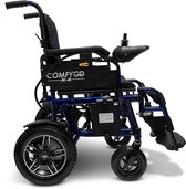 Comfygo X-6 Elektrische Rolstoel voor volwassenen, Lichtgewicht, Opvouwbaar, 12AH Li-ion batterij, bereik tot 20 km, Blauw, 45cm