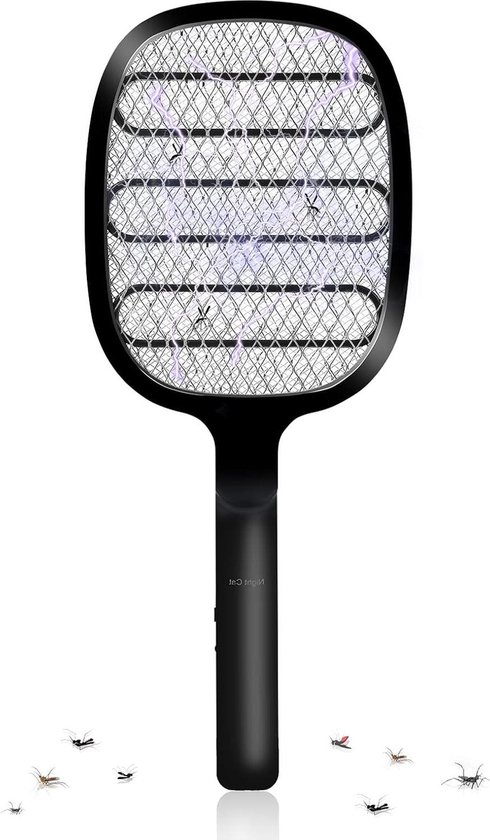 Elektrische Vliegen Insecten 3000V Oplaadbare Zapper Moordenaar Racket ...