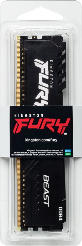 Kingston Fury Beast RAM DDR4 - 8GB - 3200 MHz - CL16 - KF432C16BB