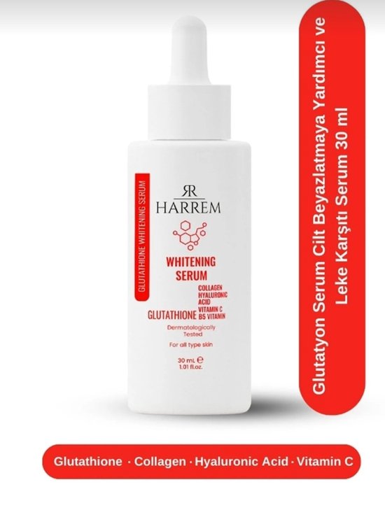 Foto: Harrem whitening serum 50ml for all type skin parabenfree glutathione 4 collagen hylaronic acid c d5 vitamine