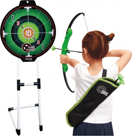 Set arc et flèches - Tachan - comprenant un sac et 3 flèches - avec rosace debout et ventouses