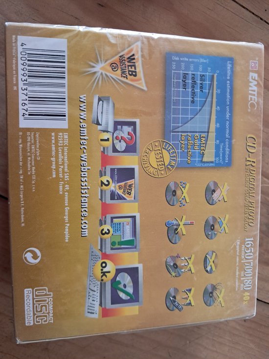 EMTEC CD-R - 5-pack - 1650Fotos's - 700mb - 80min