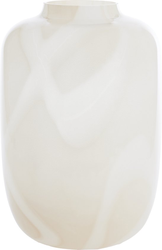 Light&living Vase Ø34x50 cm KOBALA verre sable-crème