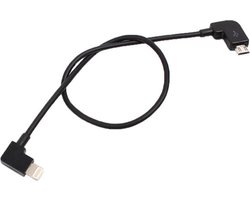 Micro USB naar Lightning - 8-pins Conversie van Datakabel Connector voor DJ, MAVIC, PRO en SPARK - Afstandsbediening, iPhone en iPad - Zwart