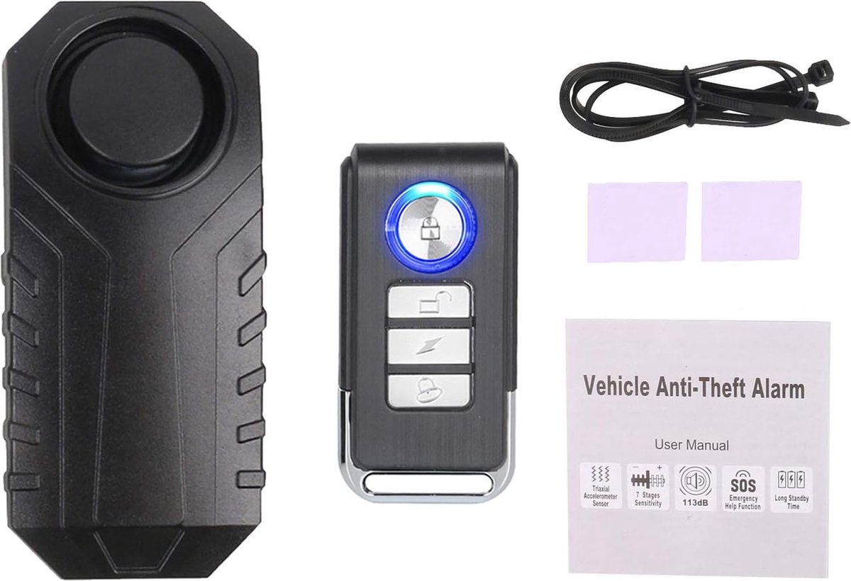 Fietsalarm- Fiets Alarm - Fietsalarm met Afstandsbediening - Bike Alarm - Anti Diefstal