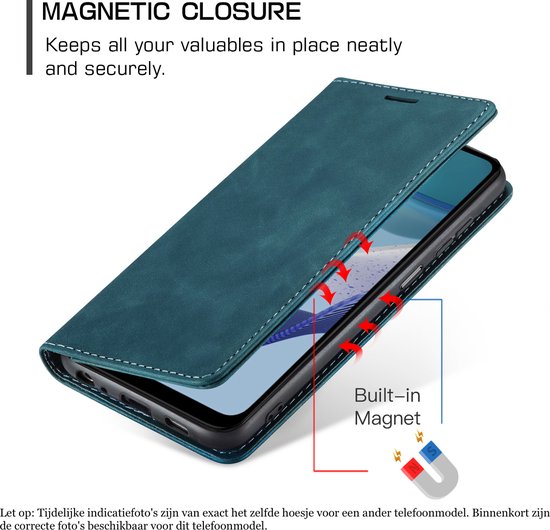 Étui adapté pour Xiaomi Poco F6 - Book Case Cuir Slimline Blauw