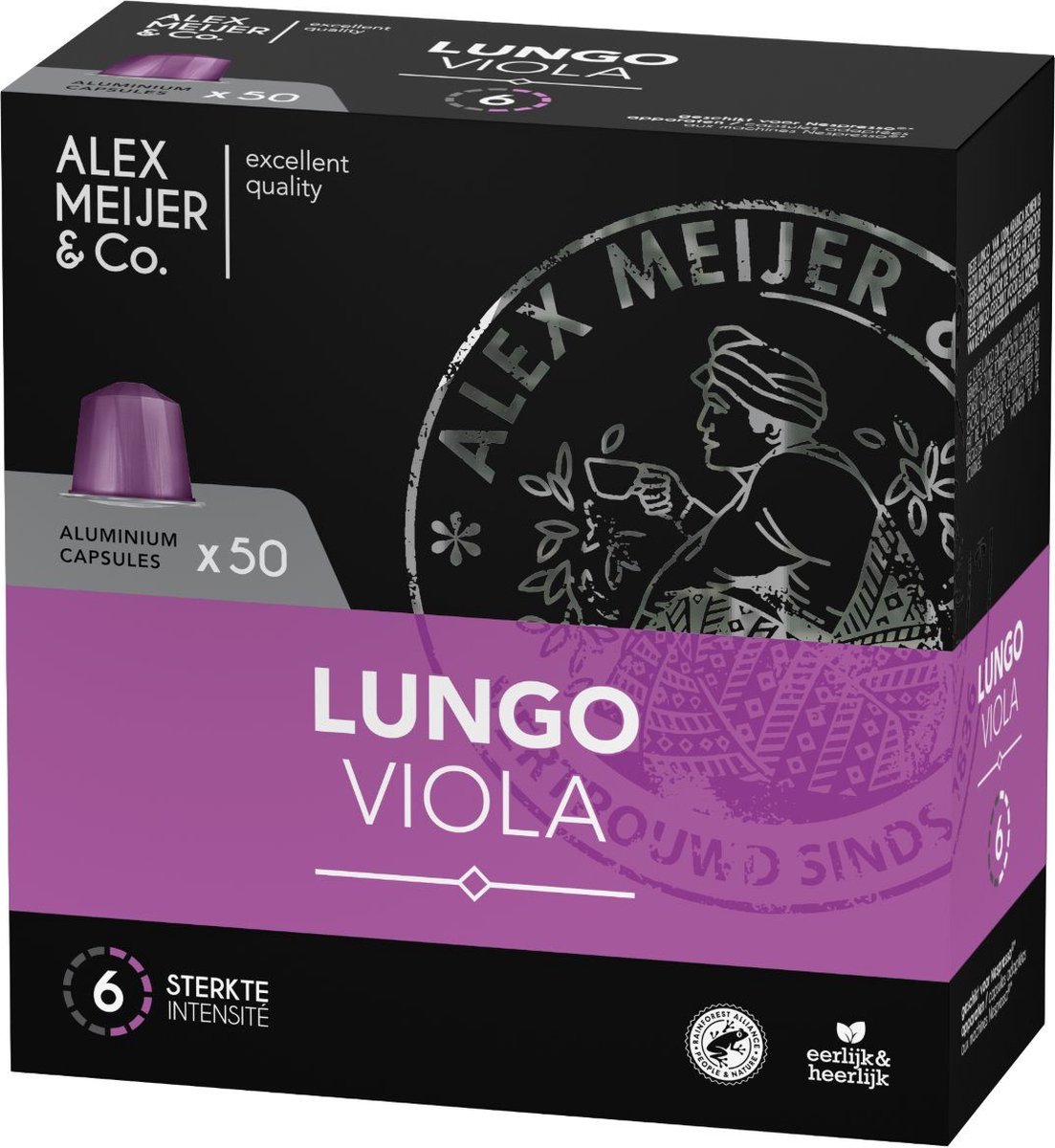Goedkoopste Alex Meijer Lungo Viola 50 Nespresso cups