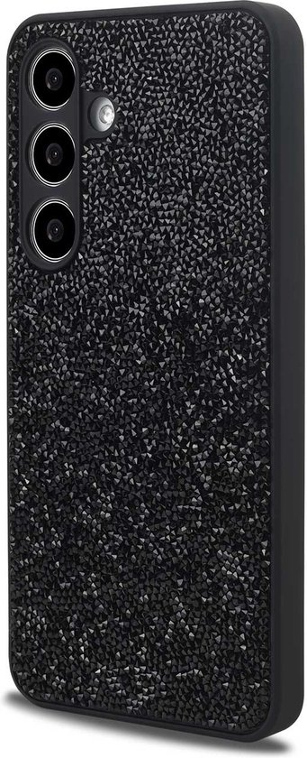 Casemania Coque pour Samsung Galaxy S24 Plus - Zwart - Coque arrière à Glitter Diamant