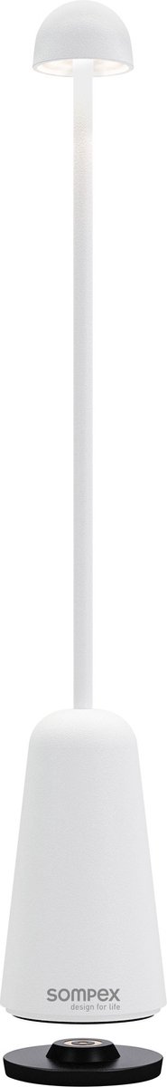 Sompex tafellamp MINIMAX - witte, oplaadbare tafellamp
