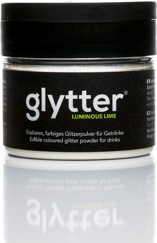 Foto: Glytter glitter voor drankjes luminious lime