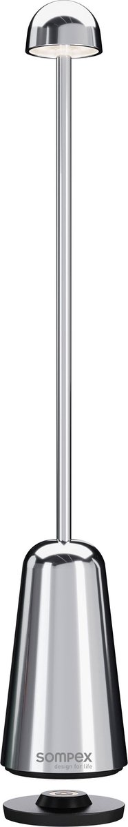 Sompex tafellamp MINIMAX - zilver, oplaadbare tafellamp