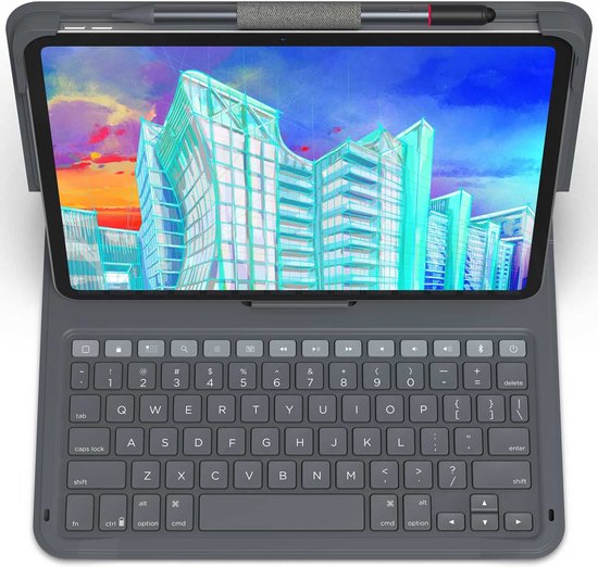 Étui avec clavier ZAGG Messenger Folio 2 adapté à l'iPad 10 (2022) 10,9 pouces - Charbon