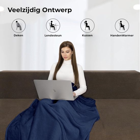 Reisdeken vliegtuig, transformatiekussen, 2-in-1, draagbare