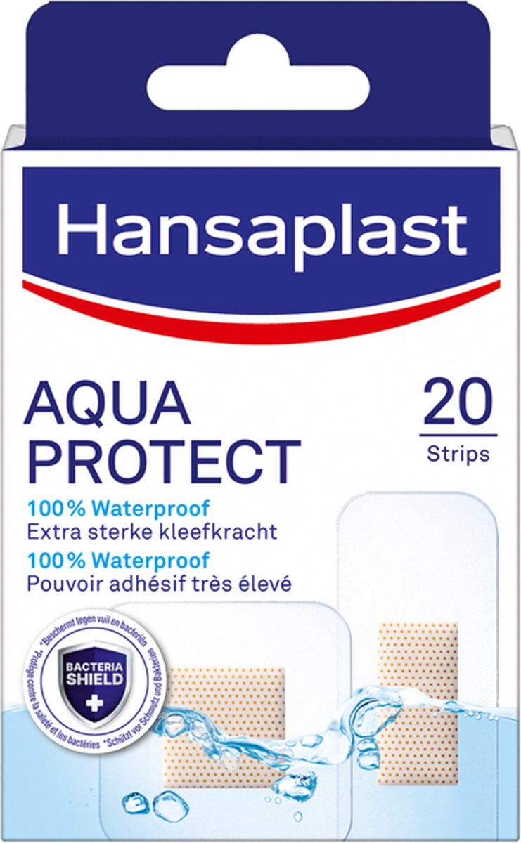 Goedkoopste Hansaplast Aqua Protect Pleisters - Waterdichte pleister - Waterproof Wondpleisters - Wondverzorging - 20 Stuks