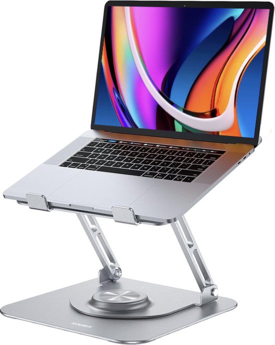 Foto: Sounix laptop standaard 360 draaibaar universeel 10 tot 16 inch aluminium alle laptops ergonomisch donkergrijs