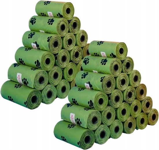 1500 Sacs à déjections canines Bio . 100 rouleaux x 15 pièces - Sac à crottes Chiens - Sacs à déjections canines Bio