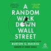 Boek "A Random Walk Down Wall Street", volledig herzien en bijgewerkt, met een pijl die op een dartbord wordt gegooid.