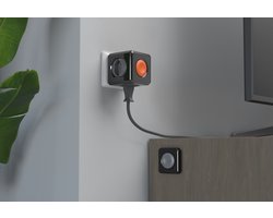 DesignNest PowerCube Original - afstandsbediening - Schuko - Zwart