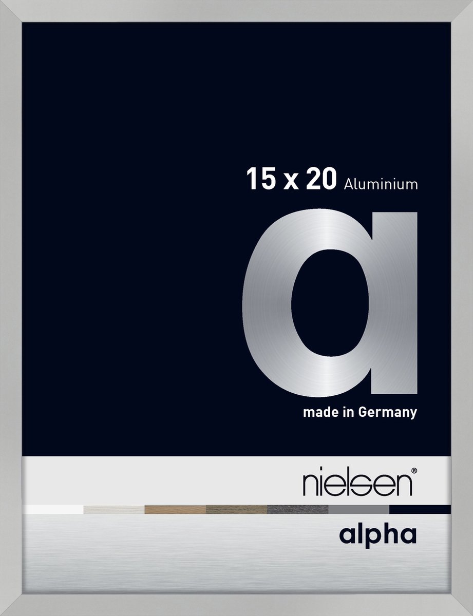 Nielsen Alpha Aluminium Fotolijst Frosted Silver 15x20cm Aluminium-zilver