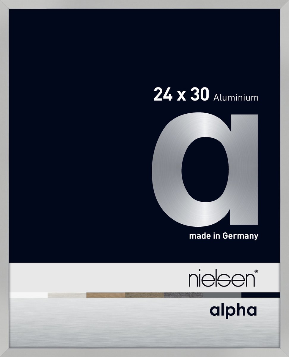 Nielsen Alpha Aluminium Fotolijst Frosted Silver 24x30cm Aluminium-zilver