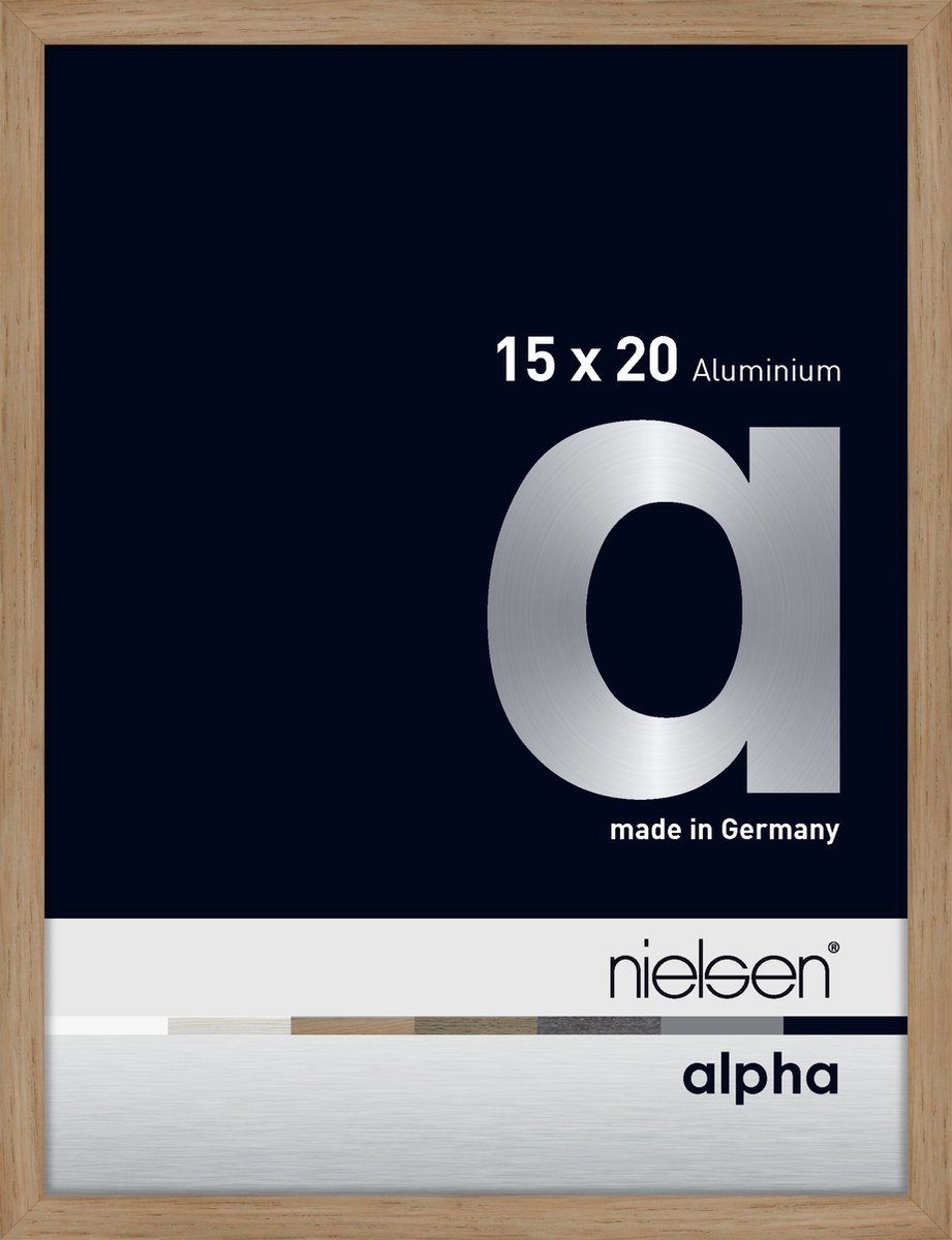 Nielsen Alpha Aluminium Fotolijst Oak 15x20cm Lichteiken