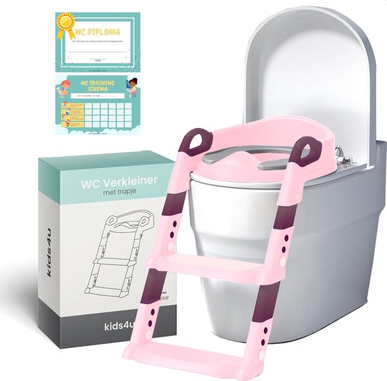 Kids4u® - WC Verkleiner met Trapje - Potje Peuter - WC Verkleiner opvouwbaar - Met Beloningssysteem