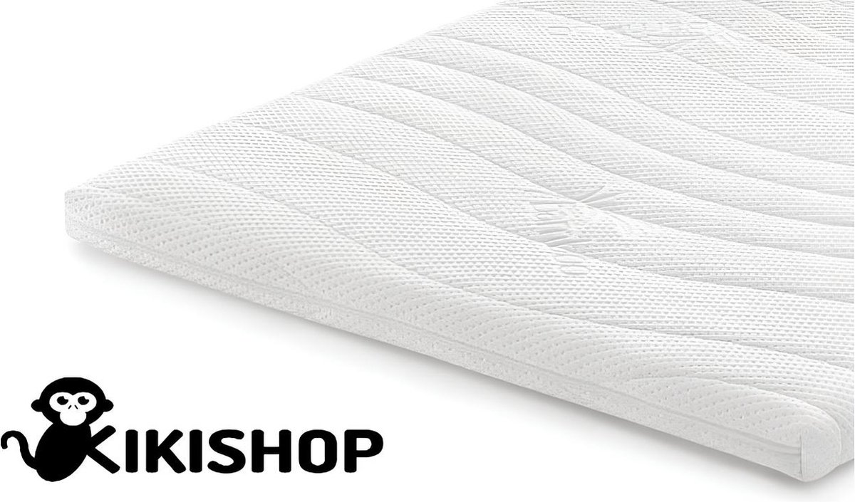 kikishop 180x200 Orthopedisch Verantwoord- 7-zone koudschuimmatras topper Antibacterieel- 4 Seizoenen - Luxe Wasbare Hoes - circa 9 cm dik wit