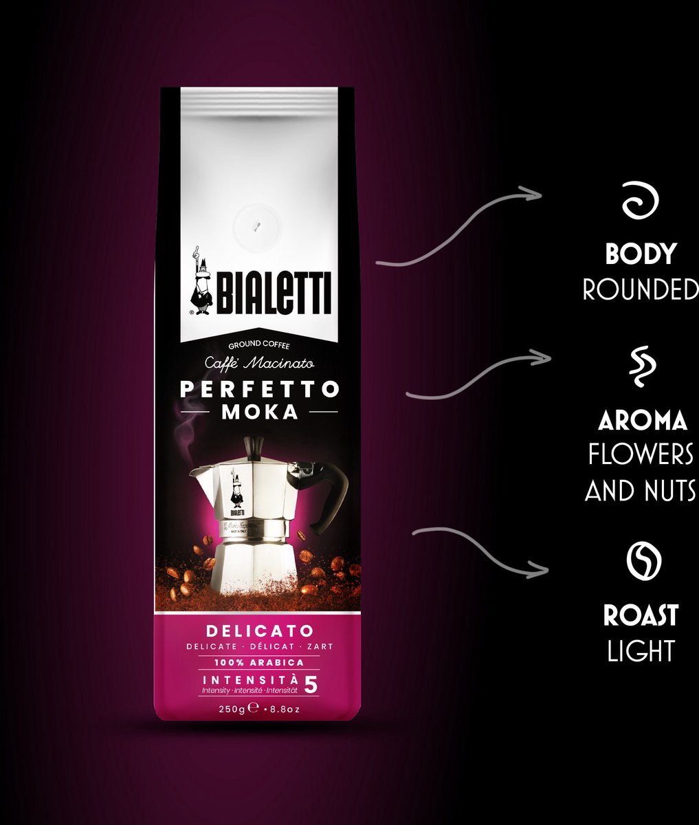 Bialetti Perfetto Moka Pregiato gemalen koffie - 250 gram thumbnail 2