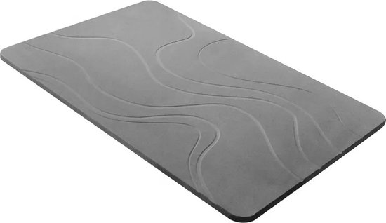 Kieselgur Badematte antislip, douchemat Badmat Snelle droging natuurlijke steen vloermat, badmat 60x39x0,9cm super absorberend badkamermat badkamerteppich