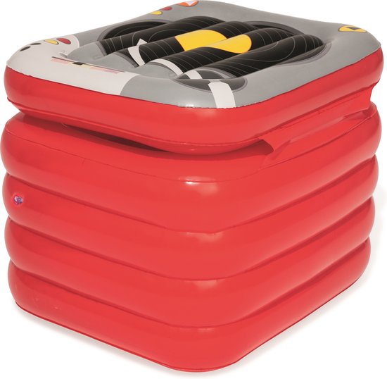 Besteway Opblaasbare Koelkast Platenspeler - Rood - Kunststof - 31 Liter - Koelbox - Koeler kist