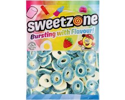 Sweetzone - Blue Rashpberry Rings - Zure Snoep - 1 KG - Halal