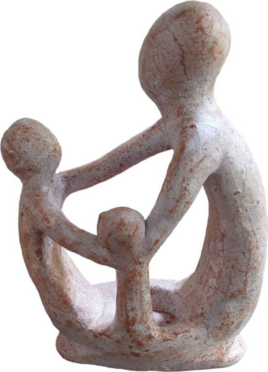 Floz Design vriendenkring of familiekring 3 personen - beeld familie - 20 cm - fairtrade