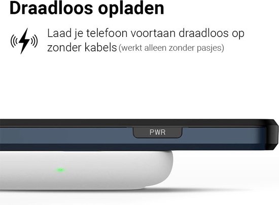 Mobiq pashouder hoesje geschikt voor iPhone 15 Pro | vakje voor pasjes blauw
