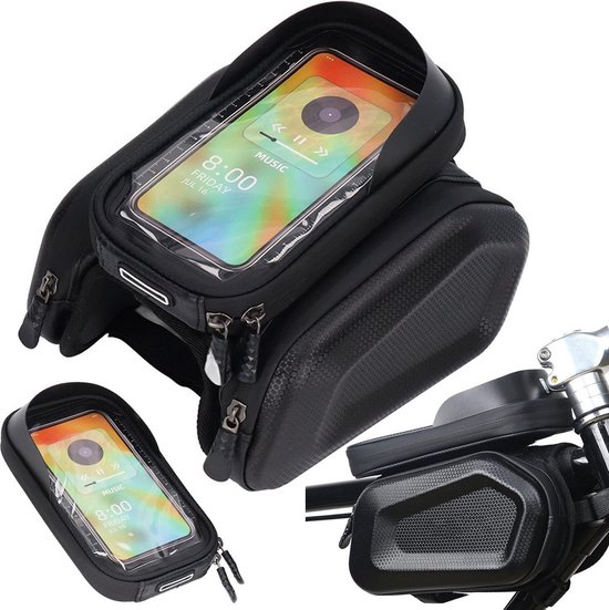 Foto: Waterdicht telefoonhouder fiets telefoonhouder finiverseel frame tas stuur tas 