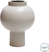 Vaas Telsen | Beige - Ivory | Metaal | Ø18 x H23 cm