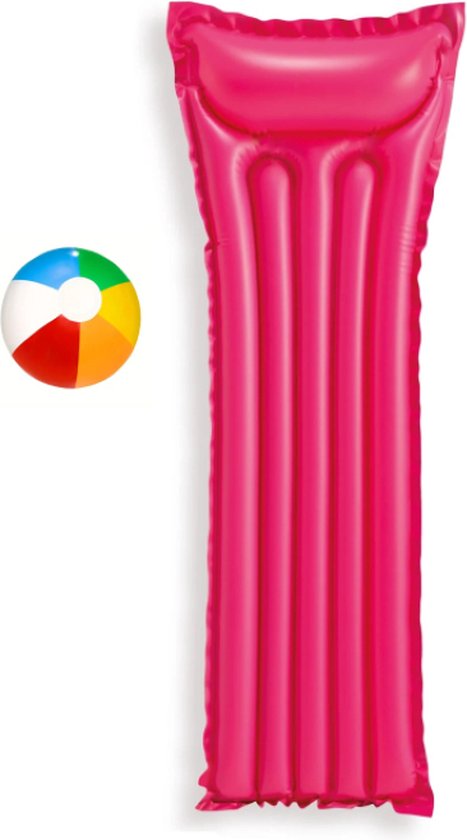 Intex luchtbed 183 x 69 cm + Strandbal