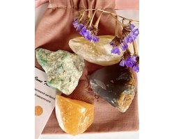 La Rosa Princesa Edelstenen Cadeau Dromen komen uit - Manifesteren - Manifestatie - Nieuwe kansen Geluk Geschenk Cadeau met betekenis - Citrien Amazoniet calciet Agaat