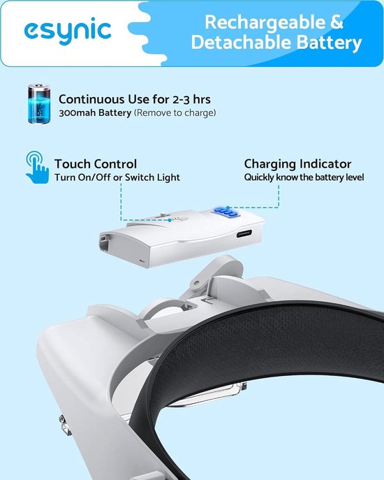 AUTOPkio Vergrootglas met USB-licht Opladen 2 LED grote verhoging vergrootglas voor modelbouw reparatie sieraden en verwisselbare horloges 5 glazen 1,0 x 1,5 x 2,0 x 2,5 x 3,5 X