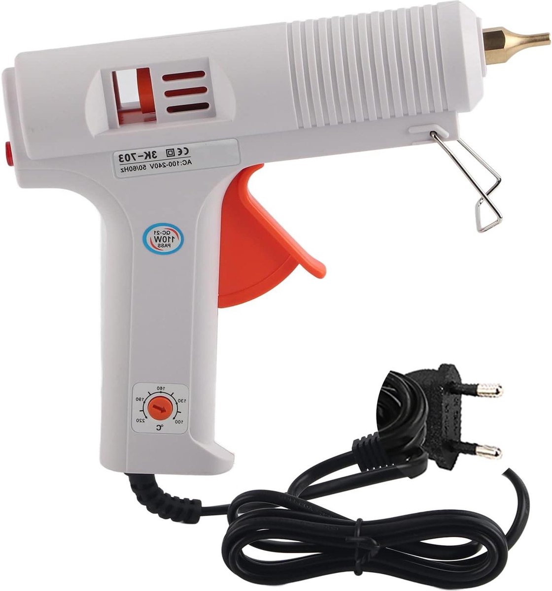 Heteluchtpistool voor lijm 110 W professioneel instelbaar constante temperatuurverwarming ambachtelijke reparatiegereedschap 110-240 V (Europese ronde plug)