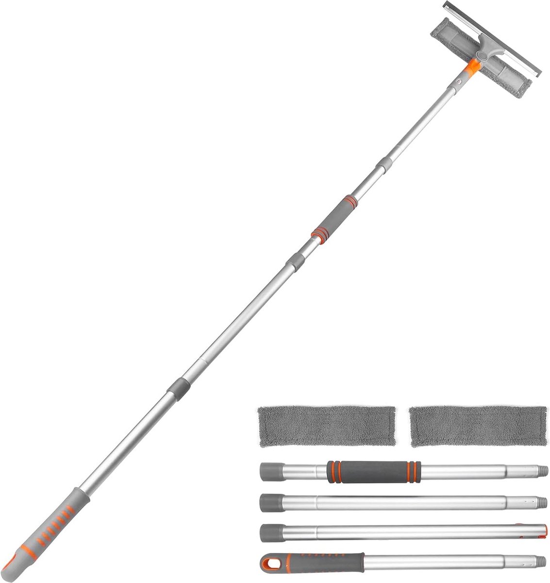 Solacis Ruitenreiniger met steel - Ruitenreinigers - Raamtrekker - Raamwisser met telescoopsteel - Must have om uw ruiten te wassen!