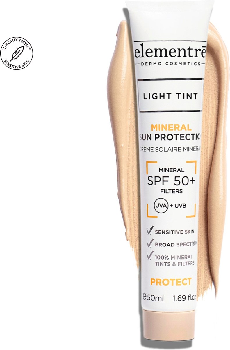 Goedkoopste elementrē - Minerale zonnebrand - LIGHT TINT 50ml