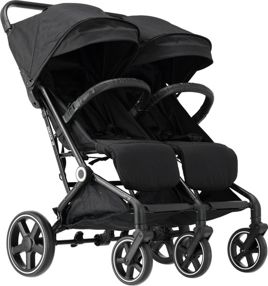 Foto: Deryan luxe xp twin buggy xl dubbele buggy duobuggy compact lichtgewicht zwart