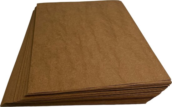 Lot De 50 Feuilles Papier Kraft Marron 200 G/m² A4 – Idéal Pour Bricolage, Cartes, Emballages Vintage & Créations DIY