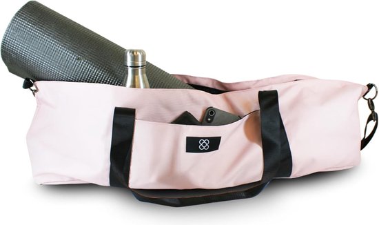 DOJA Barcelona Yogatas, blauw-turquoise, 82 x 21 x 17 x 76 cm, polyester, tas voor yogamat, tas voor yogamat, sport, gymnastiek, pilates, met zakken
