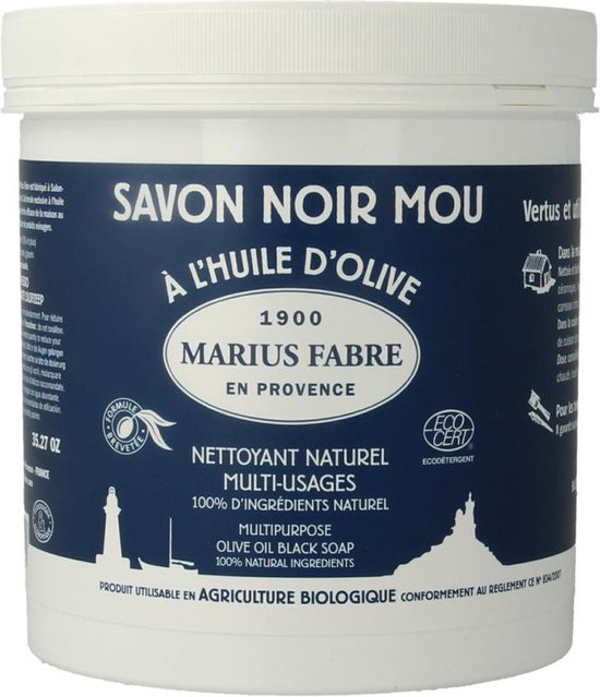 Marius Fabre Savon Noir Lavoir Zwarte Zeep Pot (1000 gr)
