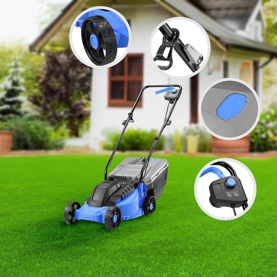 Grasmaaier Elektrisch - Handmaaier - Kantenmaaier - Blauw met Zwart van Ferm — afbeelding 3
